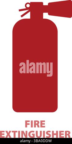 Feuerlöscher-Symbol-Schild, Vektor-Illustration, Isolieren auf weißem Hintergrund Etikett .EPS Stock Vektor