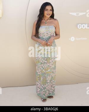 Mindy Kaling kommt am Samstag, den 10. Mai 2025, bei der Gold House 4. Jährlichen GOLD-GALA im Dorothy Chandler Pavilion Music Center in Los Angeles, CA. (Foto: Sthanlee B. Mirador/SIPA USA) Stockfoto