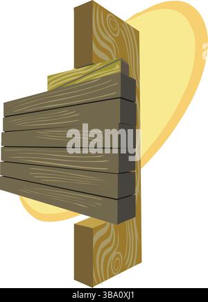 Eine abstrakte Vektor-Illustration zeigt gestapelte Holzdielen für Tischlerei im Cartoon-Stil Stock Vektor