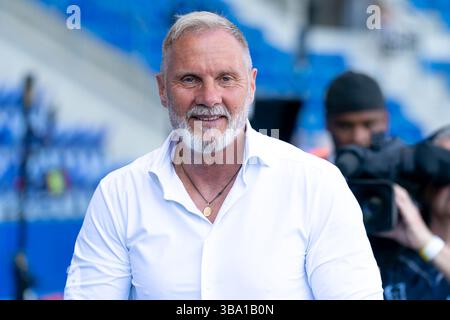 Genk, Belgien. Mai 2025. GENK, BELGIEN - 11. MAI: Trainer Thorsten Fink von KRC Genk während des Jupiler Pro League Championship Play offs Spiels zwischen KRC Genk und Club Brugge KV in der Cegeka Arena am 11. Mai 2025 in Genk, Belgien. (Foto von Joris Verwijst/Orange Pictures) Credit: Orange Pics BV/Alamy Live News Stockfoto