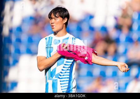 Genk, Belgien. Mai 2025. GENK, BELGIEN - 11. MAI: Hyeon-Gyu Oh von KRC Genk während des Jupiler Pro League Championship Play offs Spiels zwischen KRC Genk und Club Brugge KV in der Cegeka Arena am 11. Mai 2025 in Genk, Belgien. (Foto von Joris Verwijst/Orange Pictures) Credit: Orange Pics BV/Alamy Live News Stockfoto