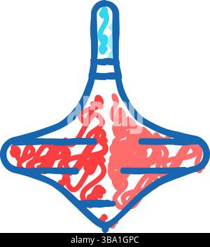 Illustration des sich drehenden Fidget-Spielzeug-Symbols Stock Vektor