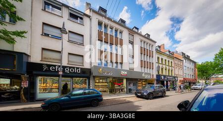 Köln, Deutschland 06 Mai 2025: Keupstraße in Köln Mühlheim mit ihrem einzigartigen orientalischen Flair auch bekannt als „kleines Istanbul“ Stockfoto