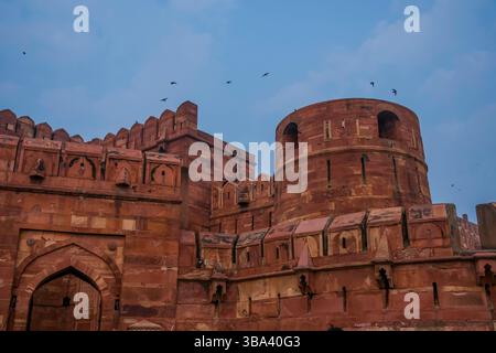 Agra Fort oder Rotes Fort ist eine Festung und Top-Attraktion in Agra Indien Stockfoto