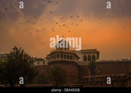 Agra Fort oder Rotes Fort ist eine Festung und Top-Attraktion in Agra Indien Stockfoto