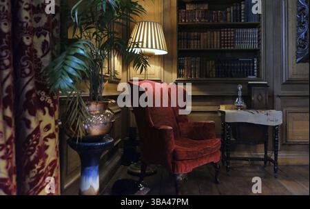 Innenraum des antiken Avebury Manor aus dem 16. Jahrhundert in Avebury England united Kingdom Stockfoto