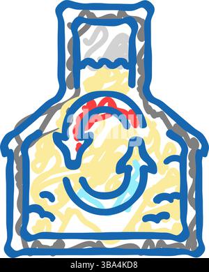 Konvertierung Biomasse Symbol Kritzelillustration Stock Vektor