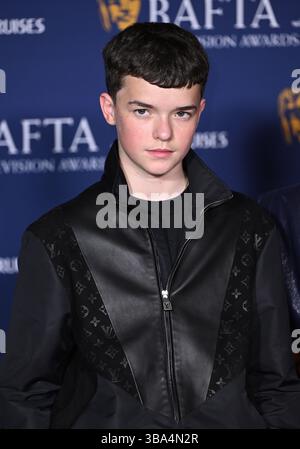London, Großbritannien. Mai 2025. Owen Cooper bei den BAFTA Television Awards, Royal Festival Hall. Quelle: Doug Peters/EMPICS/Alamy Live News Stockfoto