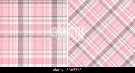 Karierte Vektortextur von Hintergrund-Check-Schottenkaro mit nahtlosem Textilmuster. In trendigen Farben für Bluse mit Fensterscheiben- und Etui-Muster Stock Vektor