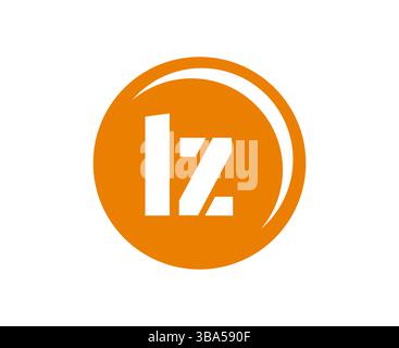 LZ Sport-Emblem oder Team-Logo. Balllogo mit einer Kombination aus Anfangsbuchstaben L und Z für Bälle, Sportfirma, Training, Vereinsabzeichen. Vektor Stock Vektor