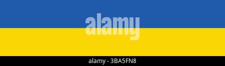 Flagge der Ukraine. Ukraine Flagge langes Banner digitale Vektor Illustration. Stock Vektor