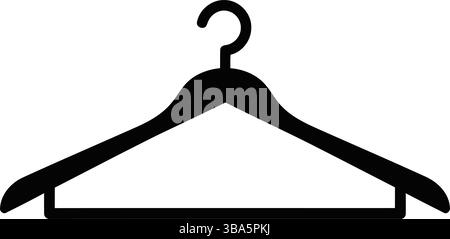 Kleiderbügel-Symbol – Minimalistisches Fashion-Symbol Stock Vektor