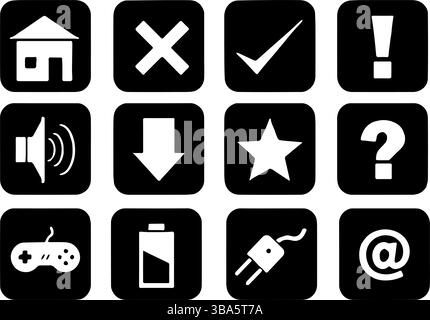 Essentieller Vektor-Symbolsatz für UI und Design Stock Vektor