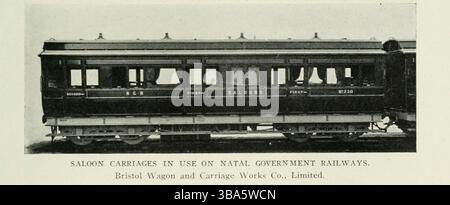 LIMOUSINENWAGEN IM EINSATZ BEI DEN STAATSBAHNEN NATAL. Bristol Wagon and Carriage Works Co., Limited. Aus dem Artikel Ein SPEZIELLES INTERVIEW MIT DEM SCHATZ. SIR DAVID HUNTER, K.C.M.G.. GENERALDIREKTOR DER STAATSEISENBAHN NATAL. Von J. Hartley Knight. Vom Engineering Magazine gewidmet dem Industrial Progress Band XXIV Oktober 1902 bis März 1903 The Engineering Magazine Co Stockfoto