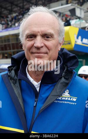 CEO von Michelin Florent Menegaux nimmt am 11. Mai 2025 am MotoGP Michelin Grand Prix de France 2025 auf dem Circuit Bugatti in Le Mans, Frankreich, Teil - Foto Jean Catuffe / DPPI Stockfoto