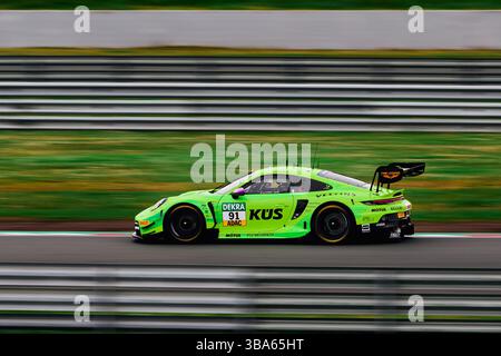 Thomas Preining, #91 (Manthey EMA, Porsche 911 GT3 R 992), Deutschland, Motorsport, DTM, Saison 2025, Oschersleben Motorsport Arena (25.04.2025-27.04.2025) Stockfoto