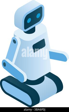 Roboter-Symbol Vektor-Roboter-Ai-Assistent-Design Stock Vektor
