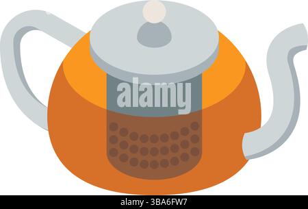 Teekanne Symbol Vektor Glas Teekessel isoliert Stock Vektor