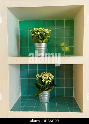 Dekorative Töpfe. Stockfoto