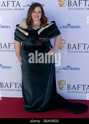 11. Mai 2025, London, England, Vereinigtes Königreich – Jessica Gunning nimmt an den BAFTA TV Awards 2025 Teil, Royal Festival Hall Stockfoto