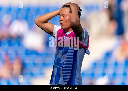 Genk, Belgien. Mai 2025. GENK, BELGIEN - 11. MAI: Hyeon-Gyu Oh von KRC Genk während des Jupiler Pro League Championship Play offs Spiels zwischen KRC Genk und Club Brugge KV in der Cegeka Arena am 11. Mai 2025 in Genk, Belgien. (Foto von Joris Verwijst/Orange Pictures) Credit: Orange Pics BV/Alamy Live News Stockfoto