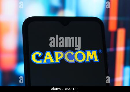 Kanada. Mai 2025. In dieser Abbildung wird das Capcom Logo auf einem Smartphone-Bildschirm angezeigt. Quelle: SOPA Images Limited/Alamy Live News Stockfoto