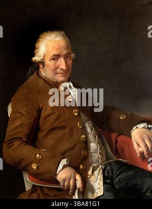 Charles Pierre Pecoul 1784 von Jacques-Louis DAVID 1748 -1825 Frankreich französisches Museum Louvre . Das Kunstwerk „Portrait of Charles-Pierre Pécoul“ ist ein neoklassisches Gemälde, das 1784 von Jacques-Louis David geschaffen wurde. Er zeigt Charles-Pierre Pécoul, den Schwager des Künstlers. Das Porträt befindet sich derzeit im Louvre. Stockfoto