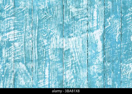 Abblätterndes Holz - blaues Hintergrundmuster. Nahtlose Holzstruktur mit Vintage-Feeling, die die Holzmaserung unterstreicht. Rustikale Naturkulisse. Stockfoto