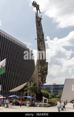 Monumento a la Raza, Medellin, Kolumbien, Südamerika Stockfoto
