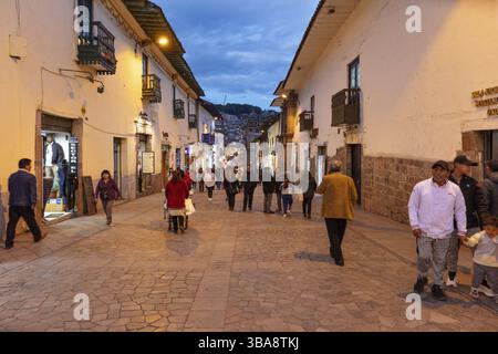 Fußgängerzone, Cusco, Peru, Südamerika Stockfoto