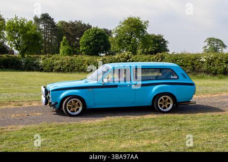 Ford Escort Mexico 1972 70er Jahre 1809 ccm; 2025 Wheels Up North, Car Culture Event, modifizierter Klassiker und Supersportwagen Event, Longridge England, Großbritannien Stockfoto