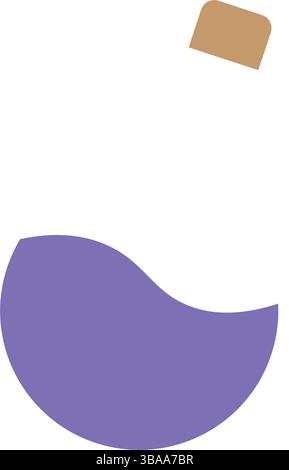 Lilafarbenes Trinkflaschensymbol. Vektorabbildung Stock Vektor