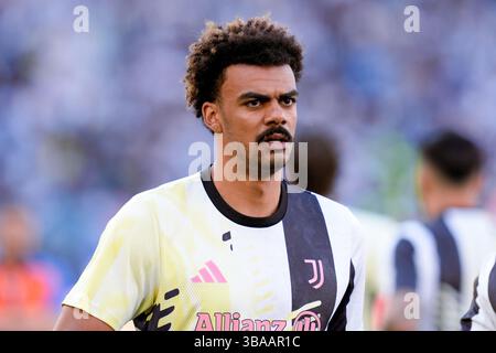 Rom, Italien. Mai 2025. Während des Serie A Enilive-Spiels zwischen SS Lazio und Juventus FC im Stadio Olimpico am 10. Mai 2025 in Rom, Italien. Quelle: Giuseppe Maffia/Alamy Live News Stockfoto
