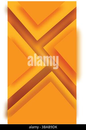 Abstrakter Hintergrund in kräftigem Orange mit mehrschichtigen Verläufen Stock Vektor