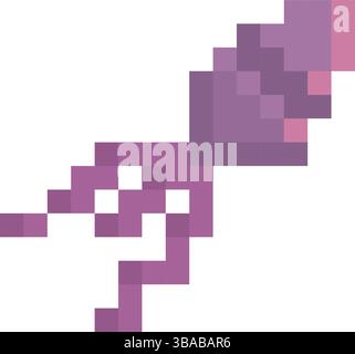 Isolierte farbige pixelige Quallen-Icon Vektor-Illustration Stock Vektor