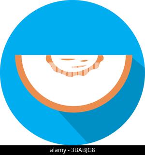 Isoliertes Stück eines Pfirsichfrucht-Icons Vektor-Illustration Stock Vektor