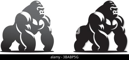 Alpha Gorilla Stärke Logo-Symbol Stock Vektor