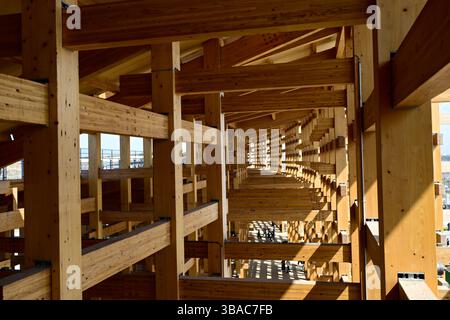 Der Grand Ring, Oyaneyane Ring, ein wichtiges Wahrzeichen auf der Osaka Kansai Expo 2025. Stockfoto