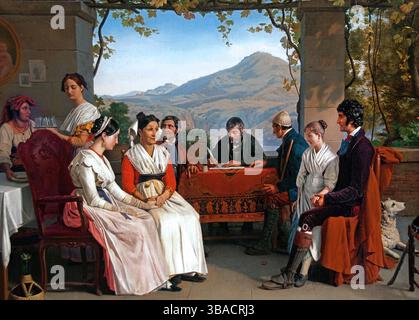 Heiratsvertrag in Italien 1831 von Guillaume BODINIER 1795-1872 Louvre, Frankreich, Französisch, Stockfoto