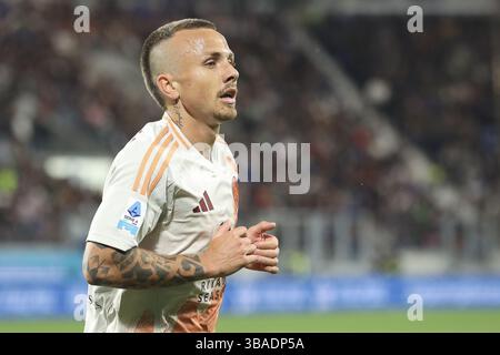 Bergamo, Italien. Mai 2025. Angeliño of AS Roma während des Spiels Atalanta BC vs AS Roma, 36° Serie A Enilive 2024-25 im Gewiss-Stadion in Bergamo (BG), Italien, am 12. Mai 2025. Quelle: Unabhängige Fotoagentur/Alamy Live News Stockfoto