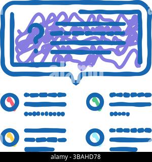 Umfrage Kundenreferenz Icon Doodle Illustration Stock Vektor