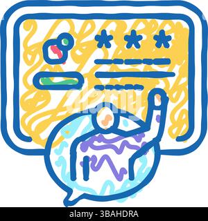 Kundenrezension – Illustration des Symbols „Kritzelei“ Stock Vektor