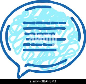 Sprechblase Testimonial Icon Doodle Illustration Stock Vektor