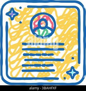 Zitat Kundenreferenz Icon Kritzelillustration Stock Vektor