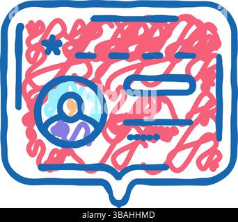 Negative Testimonial-Illustration des Kunden-Icons Stock Vektor