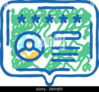 Positive Kundenbefragung mit dem Symbol „Kritzelung“ Stock Vektor