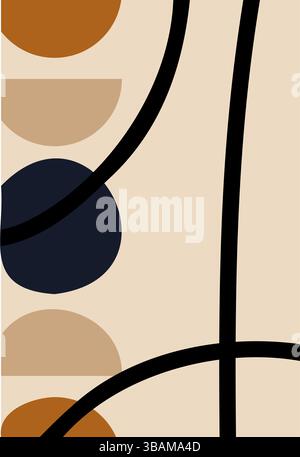 Vektorgrafik. Handgezeichnete Kunst. Eine Reihe von abstrakten Plakaten. Stock Vektor