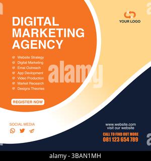 Lösungen und Strategien von Experten für digitale Marketingagenturen Stock Vektor