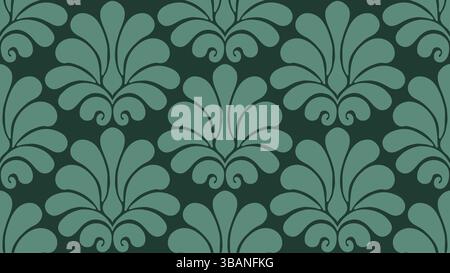 Muster florale nahtlose Blume Damast Vektor Tapete. Weißer Rahmen mit Paisley-Motiv mit Batikrand und ethnischem Rosendesign. Vintage jakobinische Wandteppiche Stock Vektor