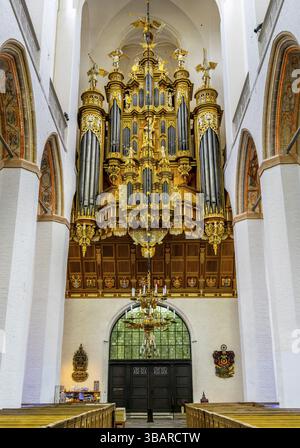 Innenfoto, Marienkirche in der Altstadt von Stralsund, Mecklenburg-Vorpommern, Deutschland, Europa Stockfoto